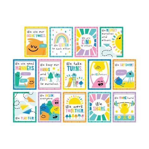 Carson Dellosa Education Mini Poster Set Happy Class Set Of 14