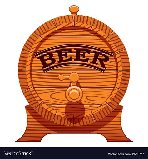 Color With A Cask Beer Royalty Free Vector Image