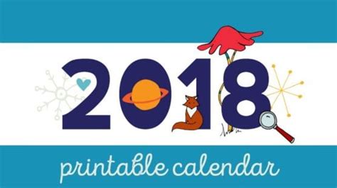 2018 Teacher Calendar Free Printable For Your Classroom