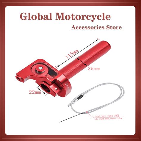 SCL MOTOS Universal 22mm Motorcycle CNC Aluminum Acerbs Handle Throttle