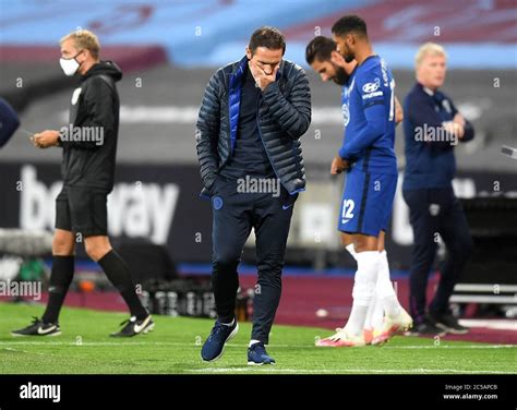 Chelsea Manager Frank Lampard Looks Dejected During The Premier League