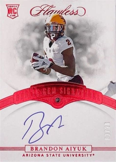 Brandon Aiyuk 2020 Flawless RGS BAI Rookie Gems Signatures 20 Price