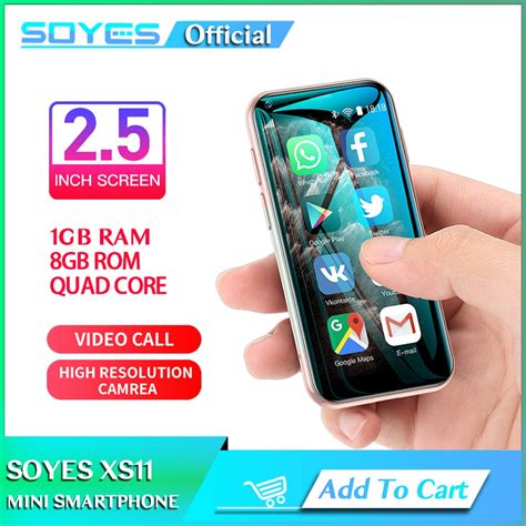 SOYES Mini Tel Fono Inteligente XS11 Smartphone Con Android Cristal 3D