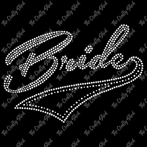 Bride Swoosh Rhinestone Transfer The Crafty Shed