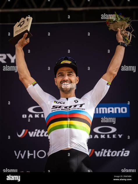 Biker Nino Schurter Wins The UCI Cross Country Mountain Bike World Cup