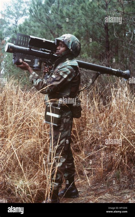 Sergeant David R Lee Demonstrates The Redeye Portable Anti Aircraft