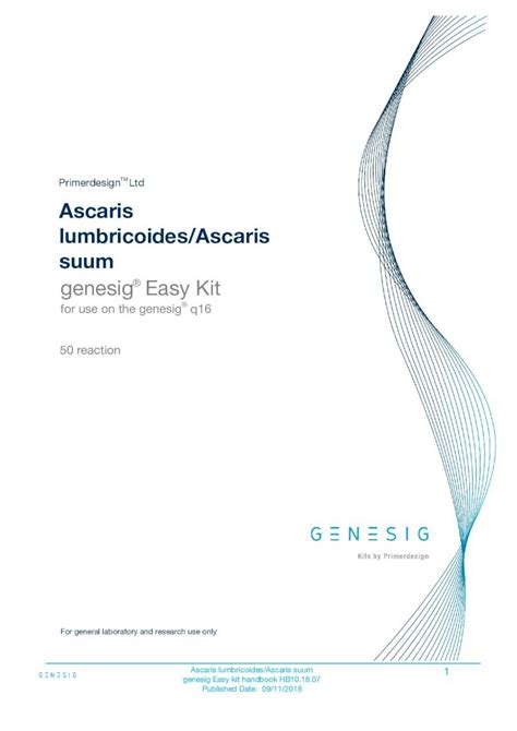 PDF Genesig Easy Kit Ascaris Lumbricoides Ascaris Suum 7 Genesig