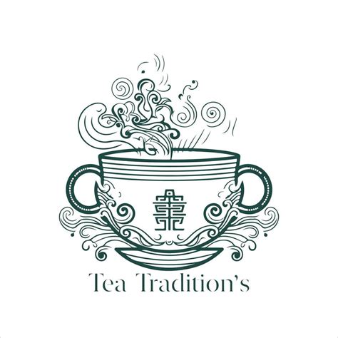 Illustration Of Herbal Traditional Tea Tea Cup Tea Leaves Oriental