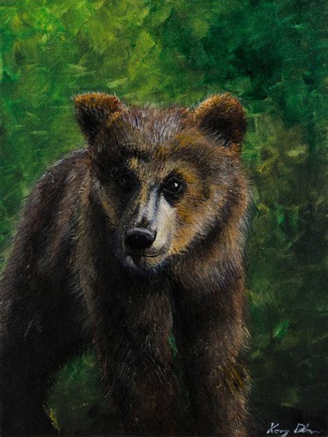 Bear Cub Painting at PaintingValley.com | Explore collection of Bear Cub Painting