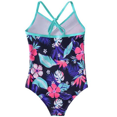 Peaskjp Tankinis Swimsuit For Girls Girls One Piece Floral Swimsuit