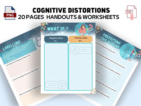 Cognitive Distortions Therapy Worksheets Challenge Unhelpful Thinking Styles Psychology