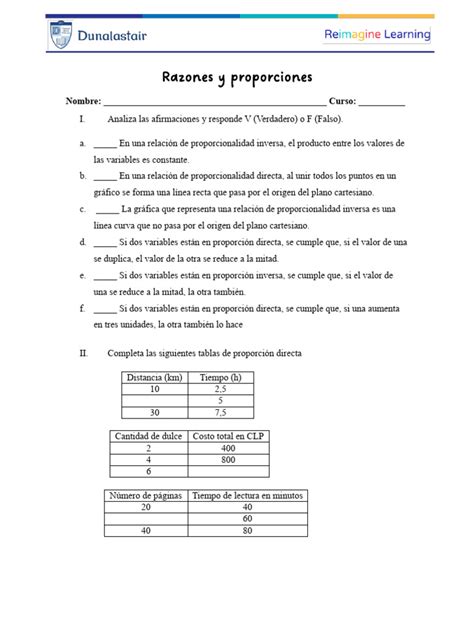 Guía Razones Y Proporciones Pdf