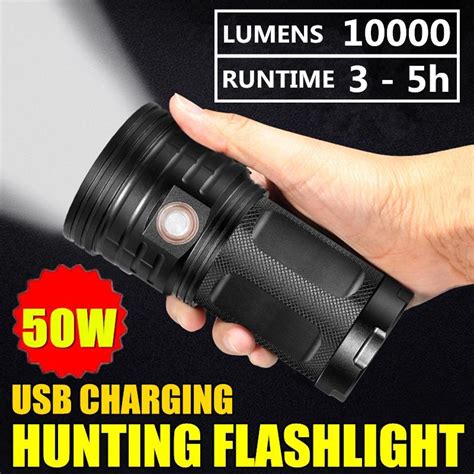 Buy W Cree Xml T Outdoor Hunting Led Flashlight Usb Charging Ultra