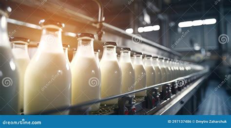 Bottling Milk At A Dairy Plant Tasty Healthy Milk Milk Production At