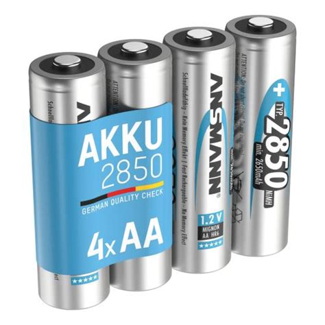 NiMH Akku Mignon AA Typ 2850 Min 2650 MAh 4er Blister ANSMANN AG