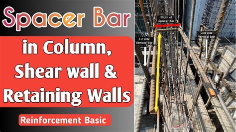 Spacer Bar Used In Column Retaining Wall Shear Wall YouTube