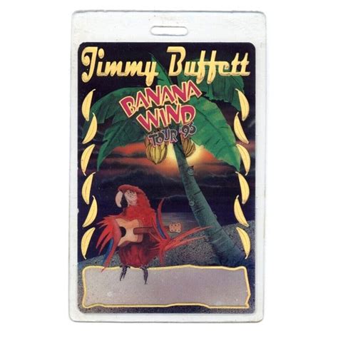 Jimmy Buffett 1996 Banana Wind Concert Tour Stage Crew Laminated