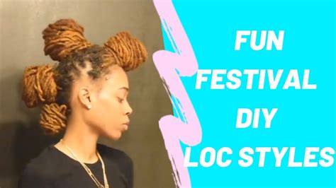 Festival Fun Diy Loc Styles Diy Loc Tutorial For Medium To Long Length Locs Fun Loc Diy Styles