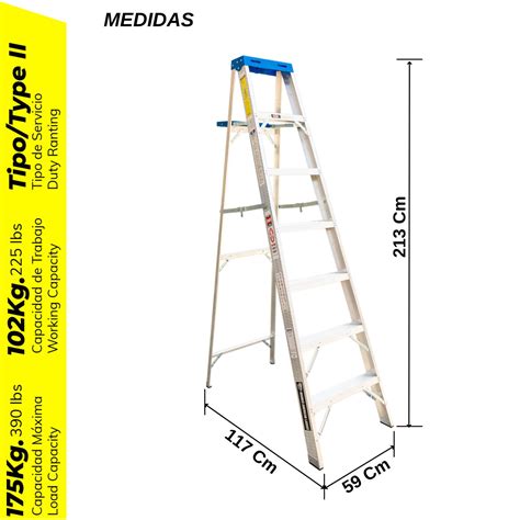 Ripley Escalera Aluminio Standard Tijera Simple Ascenso De Pasos