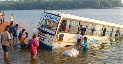 Narrow Escape For 60 Passengers As Bus Slips Into River