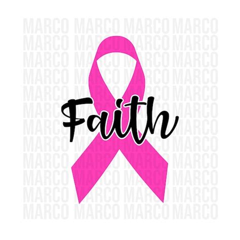 Faith Breast Cancer Ribbon Svg Breast Cancer Svg Cancer Etsy