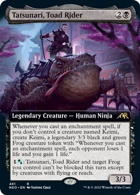 Tatsunari Toad Rider Extended Art Kamigawa Neon Dynasty Magic