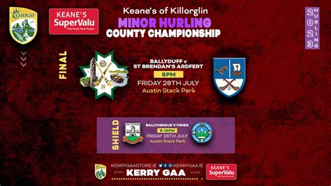 Kerry Gaa On Twitter Keane S Supervalu Minor Hurling County