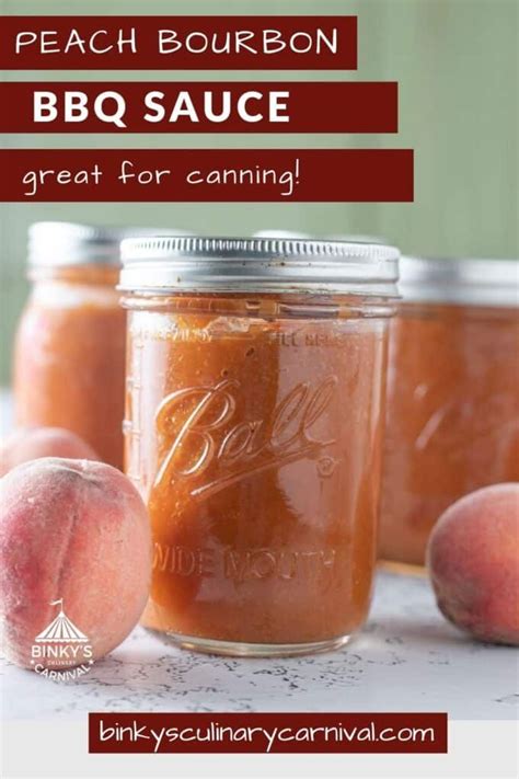 Peach Bourbon BBQ Sauce For Canning