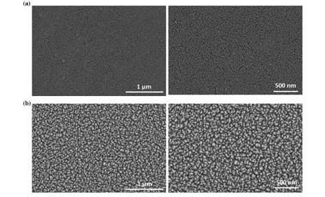 Sem Micrographs Of The A Pristine Tio And B Post Annealed Tio Thin