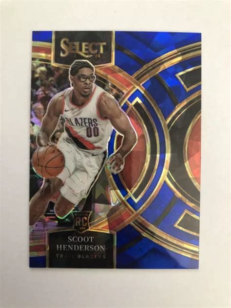 SCOOT HENDERSON 2023 24 Panini Select Premier Ghiaccio Blu Incrinato