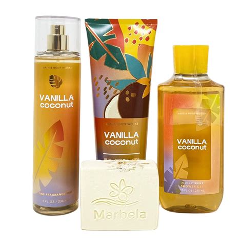 Amazon Bath Body Works Vanilla Coconut Piece Gift Set