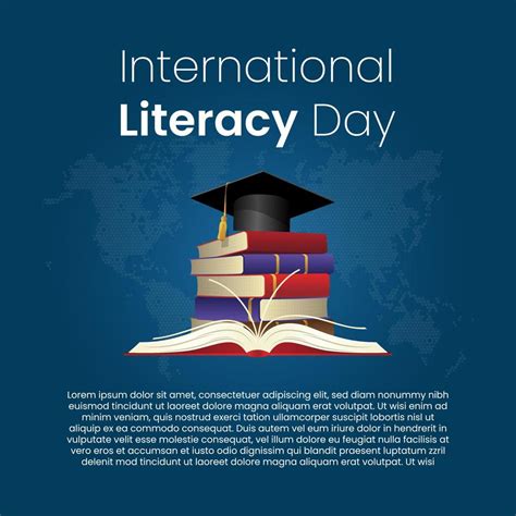 International Literacy Day poster. Education concept vector ...