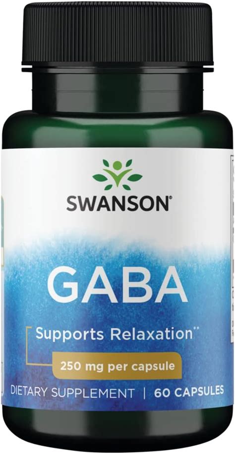 Swanson Gaba Mg Capsules Gaba Cido Gamma Aminobut Rico Gaba