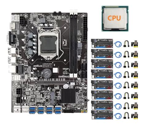 Placa Base Minera B75 8 Gpu Cpu Tarjeta Elevadora 8x Ver15x Cuotas