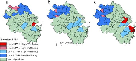 The Bivariate Lisa Clustering Between The Eiwb And Comprehensive Urban