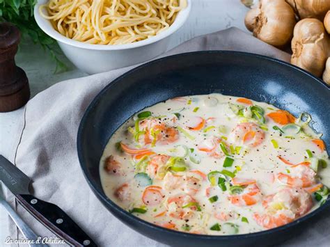 Crevettes sautées à la crème La Cuisine d Adeline