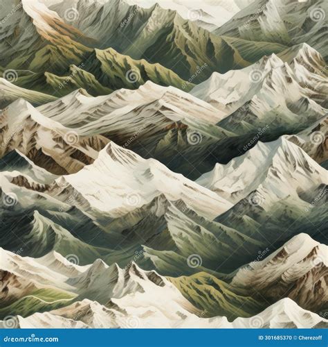 Seamless Top View Of Mountain Ranges Stock Illustration Illustration