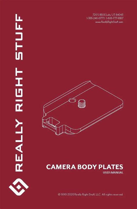 Camera Body Plates Manual