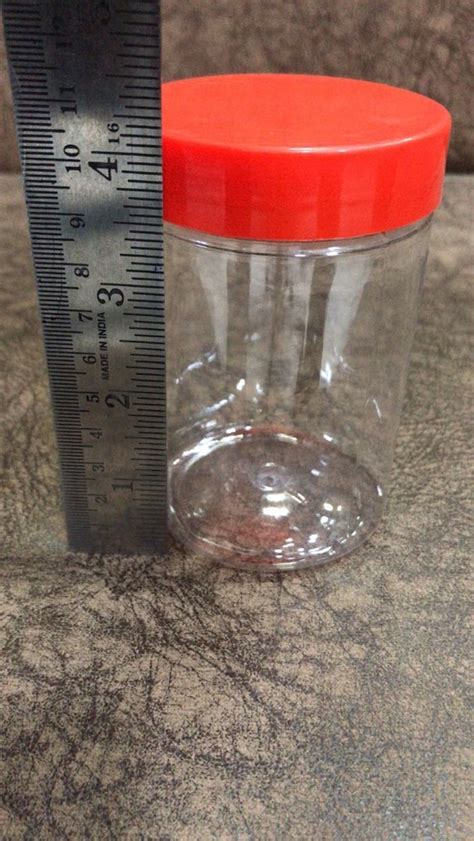 Transparent Plastic Round Pet Jars Capacity Gm Size Gm