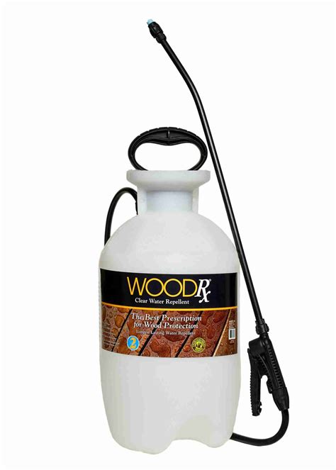 WOOD Rx Clear Water Repellent In 2 Gallon Pump Sprayer With Fan Tip – The Paver Sealer Store