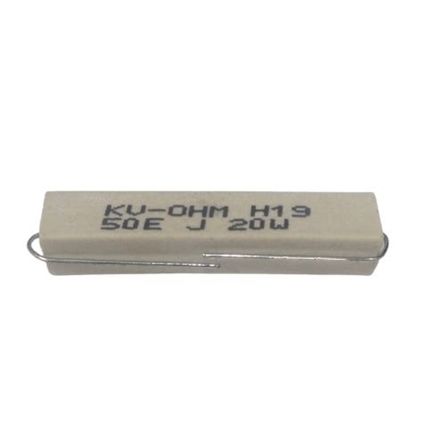 E W Axial Lead Ceramic Encased White Wire Wound Resistors