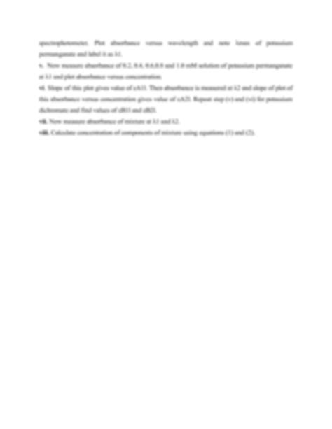 SOLUTION Determination Of Percentage Composition Of Kmno4 K2cr2o7 In