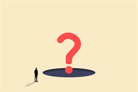 Premium Vector Businessman Standing Looking The Question Mark Out