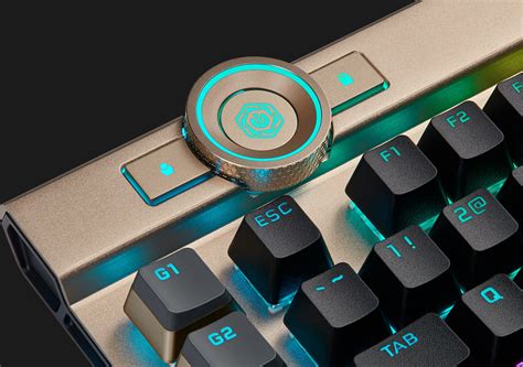 K100 RGB Optical-Mechanical Gaming Keyboard - Midnight Gold