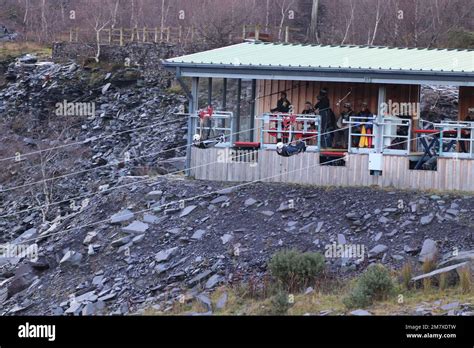 Zip World Penrhyn Quarry North Wales Stock Photo Alamy