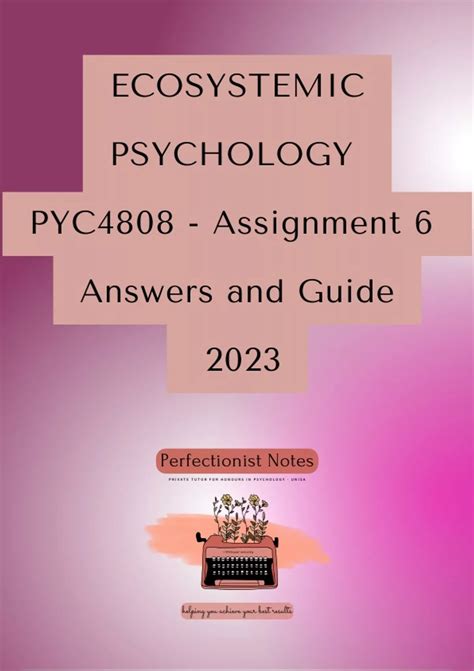 PYC4808 Assignment 6 2023 Guide And Answers PYC4808 Ecosystemic