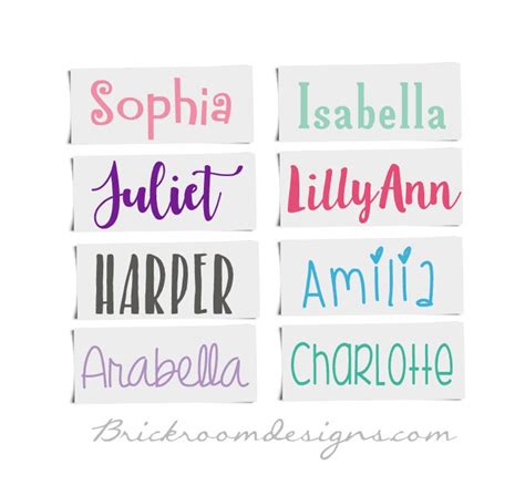 Vinyl Name Decal Personalized Name Labels Vinyl Name Etsy