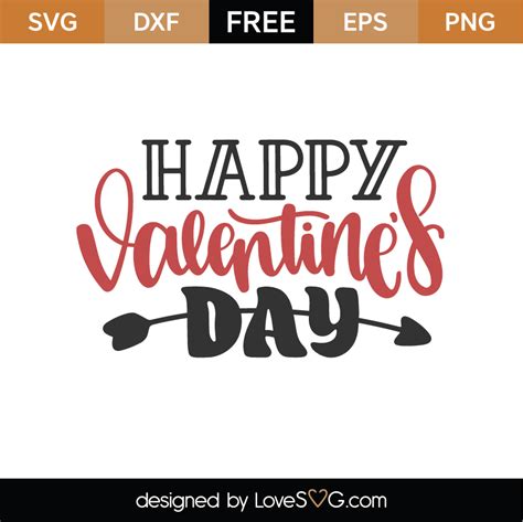 Happy Valentines Day Svg Cut File