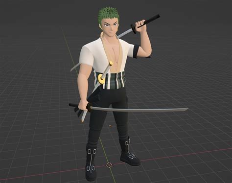 Zoro - One Piece Netflix Live Action 3D model rigged | CGTrader