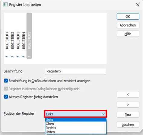 Neue Darstellung Von Vertikal Angeordneten Registern Cobra CRM